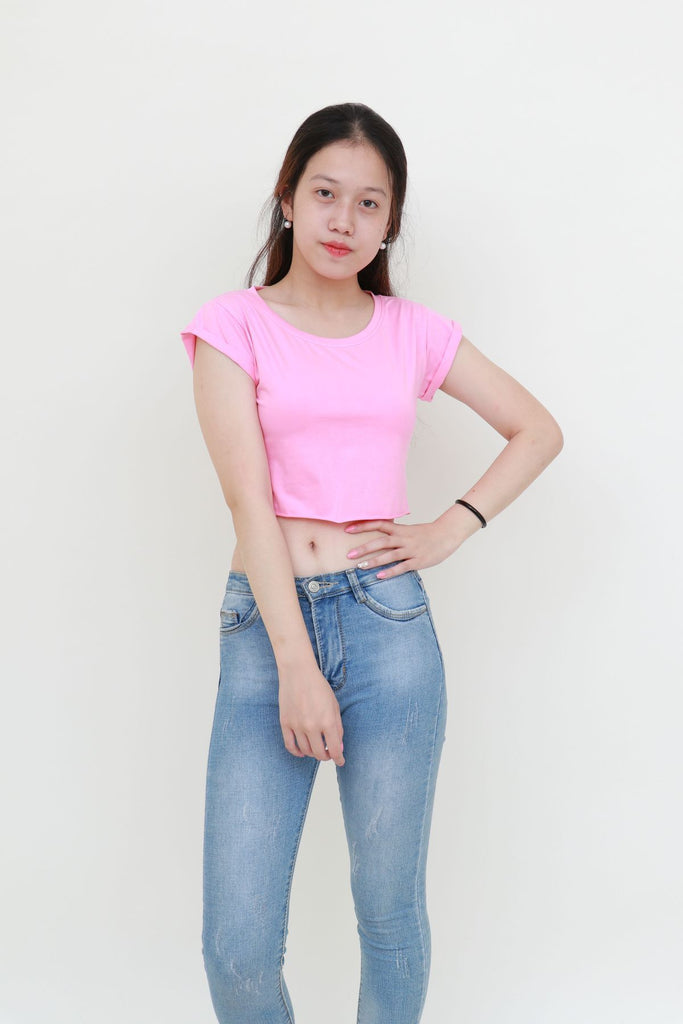 Z_1 | Crop Top with tucked sleeves